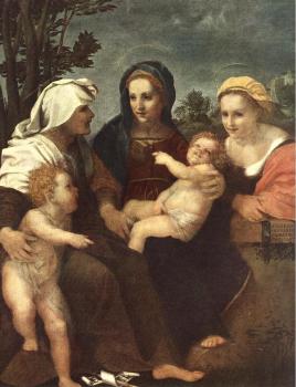 Madonna and Child with Sts Catherine, Elisabeth and John the